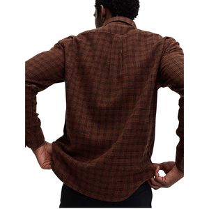 Chemise décontractée en flanelle à carreaux pour homme en pur coton – Chemise d'hiver douce à carreaux brossés, boutonnée, à manches longues - Product Image 2