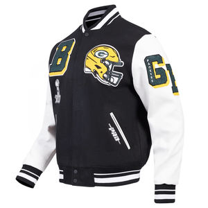 Chaqueta de béisbol universitaria para parejas con logotipo personalizado Ropa de moda Chaqueta de motocicleta de estilo deportivo para hombres y mujeres Logotipo de posición frontal - Product Image 1