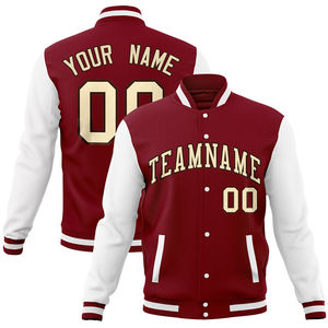 Veste universitaire personnalisée avec nom et numéro, manches en cuir, corps en laine, fabrication OEM ODM, vente en gros - Product Image 3