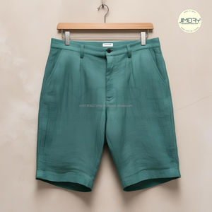 Pantalones cortos de algodón de lino informales para hombre de último diseño, cintura elástica, patrón caliente para verano 2025, ropa de playa, ropa de calle - Product Image 1