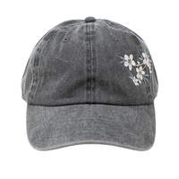 Casquette de baseball décontractée ajustable en acrylique pour hommes et femmes, avec logo brodé floral, personnalisable, respirante, style « Dad Hat »