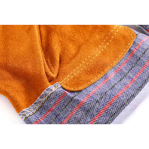 Double Palm Working <b>Gloves</b>/wholesale Palm Working Welding <b>Gloves</b> Cow Split Leather <b>Gloves</b> - Product Image 5