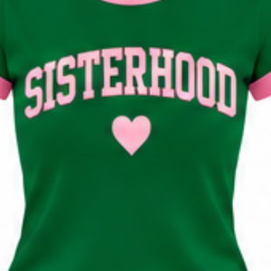   เสื้อยืดสีเขียวสำหรับผู้หญิง พิมพ์ลายกราฟิก Sisterhood คอกลม แขนสั้น สวมใส่สบาย นุ่มนวล ได้แรงบันดาลใจจากกลุ่มเพื่อนร่วมงาน เหมาะสำหรับใส่ทุกวัน - Product Image 5