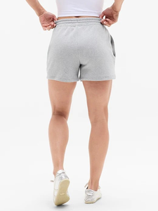 Shorts de sport décontractés en molleton de coton pour femmes, de haute qualité, avec cordon de serrage, logo personnalisé, pour fitness et gym, vente en gros - Product Image 5