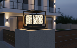 Lampe de poteau de portail extérieur/mural/villa/jardin 1 an de garantie Viet Nam CM Decor 3500K (Blanc Chaud) acier/inox AC 220V (± 10%) 300 lm LED - Product Image 3