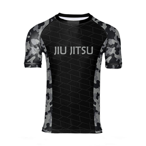 Rashguard personnalisé imprimé par sublimation, Rashguard MMA, Rushguard BJJ, Rashguard MMA OEM pour hommes, Rashguard à manches courtes - Product Image 1