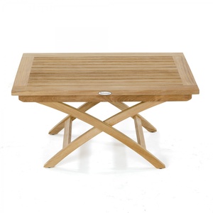 <b>Foldable</b> Wooden Square <b>Dining</b> <b>Table</b> Minimalist Design Modern Outdoor Patio Furniture for Home Use - Product Image 3