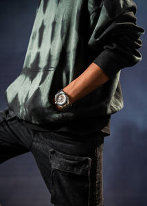 Sweat à capuche pour homme de haute qualité 100% coton, teinture pigmentaire, style streetwear vintage, en vert forêt et noir, sweat à capuche surdimensionné pour homme - Product Image 4