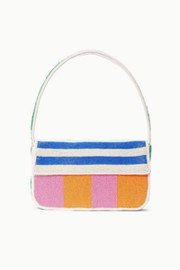 Sac bandoulière brodé fait main sur mesure, motif planche de surf, perles bleues, pour l'été et la plage, pour femmes et filles - Product Image 2