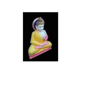 Statue de Bouddha Sakyamuni en céramique moderne, décoration d'entrée de salon, sculpture religieuse bouddhiste en pierre naturelle pour jardin - Product Image 2