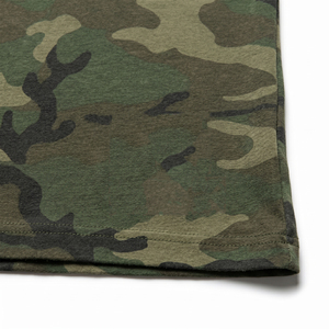 T-shirt camouflage à double manche pour femme, col rond, décontracté, patchwork, léger - Product Image 4