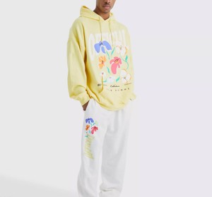 Ensemble de survêtement à capuche pour homme en molleton 100 % coton respirant, personnalisé avec logo, de haute qualité, imprimé numériquement, idéal pour l'hiver - Product Image 1