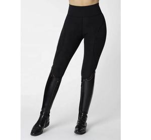 Pantalon d'équitation taille haute pour femme, longueur intégrale, vert uni, en tricot Spandex Nylon, extensible dans les quatre sens, taille élastique 2026 - Product Image 5