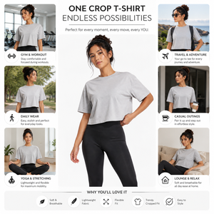 T-shirt court pour femme, couleur moutarde, col rond, manches courtes, coupe ample, couleur unie, jersey 100% coton, vêtements décontractés, printemps été - Product Image 4