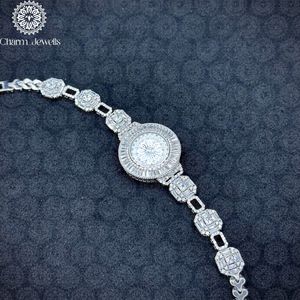 ชาร์ม จิวเวลส์นาฬิกาข้อมือผู้ชายสแตนเลส ขนาด 40 มม. ประดับเพชร ระบบอนาล็อก ระบบกลไกอัตโนมัติ วันที่ หรูหรา แฟชั่น ตัวล็อคแบบผีเสื้อ - Product Image 2