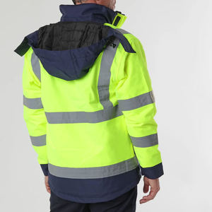 Veste de travail réfléchissante imperméable pour hommes, conforme aux normes ANSI/EN ISO CLASSE 2, avec logo personnalisé, idéale pour l'extérieur par temps froid (vente en gros) - Product Image 6