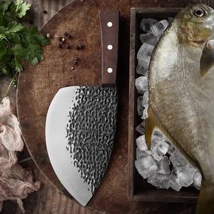 Custom Handmade Forged Carbon Steel Fish Cleaver <b>Knife</b> Wood Handle Leather Sheath 8in 3.0mm Thick Blade Extra <b>Sharp</b> Modern - Product Image 3