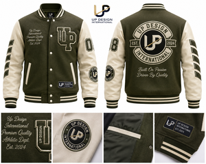เสื้อแจ็คเก็ตเบสบอลวาร์ซิตี้ผ้าขนสัตว์สำหรับผู้ชาย แขนหนัง PU ปักตัวอักษร คุณภาพสูง สไตล์วิทยาลัย สำหรับฤดูหนาว รับผลิตแบบ OEM ODM - Product Image 4