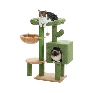 Struttura per gatti e graffi per gatti al coperto torre con amaca - Product Image 1