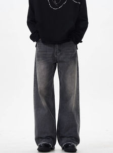 Pantalones Vaqueros de Estilo Holgado con Efecto Desteñido al Sol, Totalmente Personalizados, para Uso Casual o Urbano, Unisex, de Calidad Premium - Product Image 3