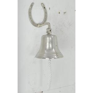 Cloche murale en forme de fer à cheval, artisanat métallique suspendu, accessoires décoratifs pour la maison, fournitures pour événements - Product Image 4