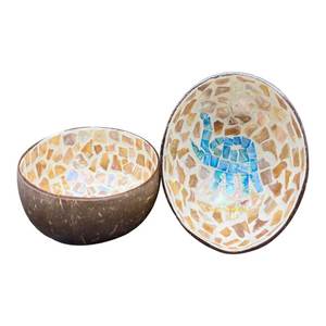 Premium New Lacquer <b>Coconut</b> <b>Bowl</b> Unique Style Colorful Design Made in Vietnam - Product Image 3