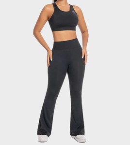Highly Professional Women,s Slim Fit Workout Sportswear 2-Piece Set Includes High Waist Leggie Bra Plus Size Stitched Seamed - Product Image 1