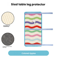 Grand grattoir pour chat en sisal, protection des pieds de table, corde à rayures ondulées, antidérapant, montage facile, utilisation en intérieur, protection des meubles pour animaux de compagnie