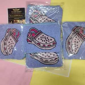 Monedero de perlas hecho a mano con cremallera, mini bolsa de maquillaje con cuentas, mini cartera decorativa linda para mujer - Product Image 5