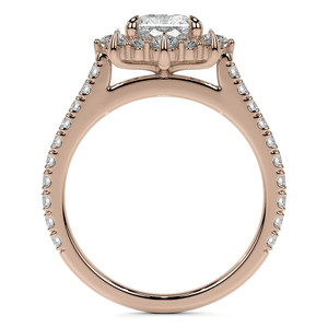 Anello di Fidanzamento Gema by Creative Natural in Oro Massiccio 14k/18k con Diamante Coltivato in Laboratorio Taglio Radiant e Halo Graduato per Donne, Certificato IGI - Product Image 3