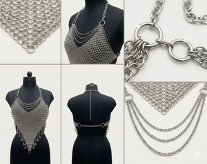 Cota de malla medieval renacentista para mujer - Product Image 2