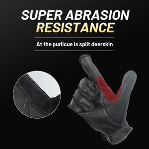 Gants de moto en cuir de daim de haute qualité, couleurs personnalisées, compatibles avec les écrans tactiles, pour le cyclisme - Product Image 4