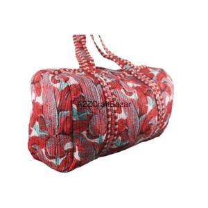 Elegante Bolsa de Viaje Ecológica de Fin de Semana, Lona de Algodón Suave con Estampado a Mano, Cierre de Cremallera, para Todos los Viajeros - Product Image 3