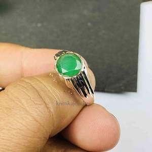 Bague pour homme en argent sterling 925, pierre précieuse onyx verte naturelle, sertie en bézel, fabrication artisanale, cadeau idéal pour mariage ou fête - Product Image 2