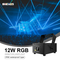 SHEHDS IP65 12W Laser Light RGB 16/20CH DMX ILDA Animation Dj Laser Light pour solution d'éclairage de scène de boîte de nuit