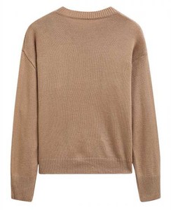 Knit Sweater Crew Neck Breathable Plus Size Available Winter Pullover - Soft Warm Female Solid Color Jumper <b>Top</b> - Product Image 6