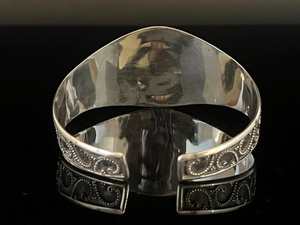 Pulsera de Coral Rojo Estilo Bali, Granulada, Plata de Ley 925, Hecha a Mano, 6 Pulgadas, Joyería de Piedras Preciosas Naturales, Regalo - Product Image 3