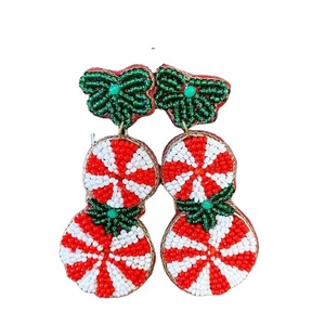 Pendientes de cuentas de semillas multicolores hechos a mano, nuevos pendientes de gota festivos de moda de último diseño con elección de color personalizada - Product Image 1
