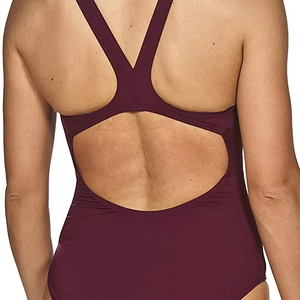 Maillot de bain une pièce pour femme, dos croisé, taille haute, imprimé, extensible, dos évidé, en Spandex et Polyester - Product Image 6