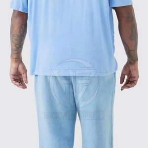 Soft Feel Fashion Trousers Lightweight Elastic Waistband Loose Fit Clean Look Comfortable Movement <b>Men</b> Flared <b>Sweat</b> <b>Pant</b> - Product Image 4