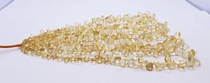 Cuentas de Citrino Natural Amarillo AAA, Forma de Pera Facetada, de 5x7 a 7x10 mm, Hilo de 16 Pulgadas, Calidad Premium - Product Image 2