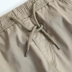 กางเกงจ็อกเกอร์ลำลองผู้ชายคุณภาพสูงขายส่ง ทรงเข้ารูป สีกากี ผ้าทวิล ผสมคอตตอนและสแปนเด็กซ์ เอวยางยืด กางเกงคาร์โก้ผู้ชาย - Product Image 2