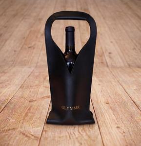 Porte-vin en cuir véritable personnalisé par le fournisseur, étui de protection haut de gamme pour bouteille de vin, élégant porte-boissons pour pique-nique LEB-0085B - Product Image 1