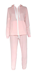 Ensemble sweat à capuche gris tricoté pour femme, manches longues, rayures latérales, tenue décontractée d'hiver, short de couleur unie, respirant - Product Image 5