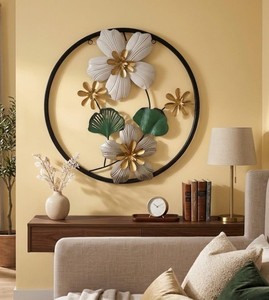 Decoración de Pared de Metal con Forma de Flor, Arte para Colgar en la Pared, Escultura Decorativa de Metal para Sala de Estar, Dormitorio, Oficina en Casa, Estilo Moderno - Product Image 4
