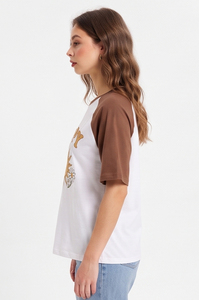 Full Customized Printed Raglan T-Shirts Women Over-Sized Short Sleeve Crew Neck 100% Cotton Casual Breathable Eco-Friendly - Product Image 3