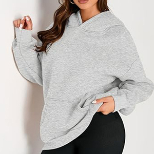 Sudadera con capucha para mujer, blusa de manga larga a rayas con bolsillo, jersey con capucha para mujer - Product Image 2