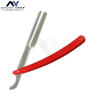 Plastic Handle Turkish Straight Razor Red Straight Edge Stainless Steel Sharp Barber Razor Folding Shaving Beard Cutter - Product Image 5