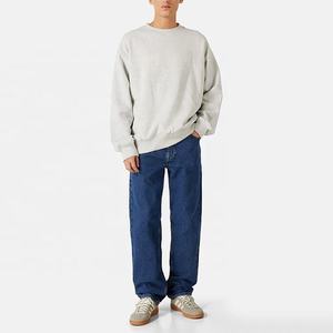 Jean baggy homme vintage multi-couleurs délavé à l'acide, taille haute, coupe ample, jambe large, effet usé, personnalisé par le fabricant - Product Image 1