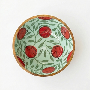 Bol à salade en bois de qualité supérieure avec ensemble de cuillères |   Bol de service naturel pour fruits, salades et vaisselle - Product Image 4